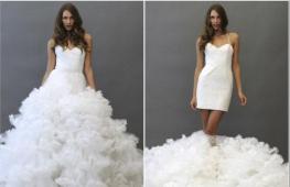Свадебное платье со съемной юбкой — трансформер Свадебные платья трансформеры длинная юбка крепится ленточкой